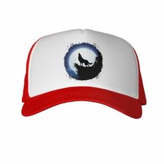 Gorra Lobo Aullando En La Luna Noche Oscura en internet