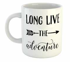 Taza Long Live Adventure Larga Vida A La