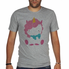 Remera Unicornio Feliz Sentado Con Un Moño M2 - tienda online