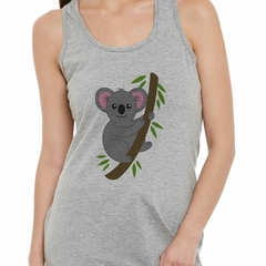 Musculosa Deportiva Koala Trepando Arbol Con Hojas M5 - comprar online