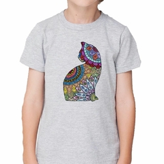 Remera Gato Dibujo Mandalas Colores - comprar online