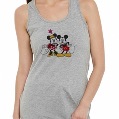 Musculosa Deportiva Minnie Mickey Pareja Feliz