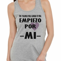 Musculosa Deportiva Tres Palabras Para Cambiar Tu Vida