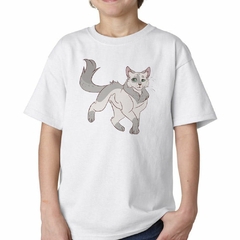 Remera Gato Con Manchas Grises Caminando - comprar online