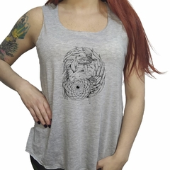 Musculosa Leon Arte Lineas Mandala Dibujo