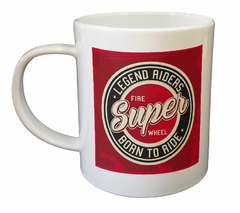 Taza Legend Riders Super Born To Ride Fire Wh - comprar online