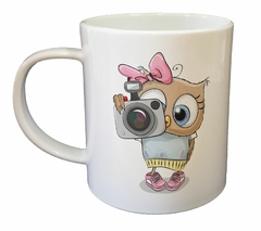 Taza Owl Buho Lechuza Camara Dibujo Art - comprar online