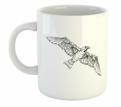 Taza Gaviota Mecanica Volando Vector