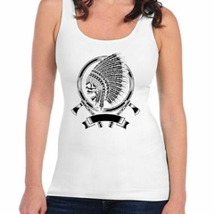 Musculosa Deportiva Skull Feathers Calavera Plumas