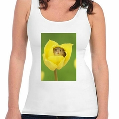 Musculosa Deportiva Raton Flor Calor Polen Amarillo Foto - comprar online