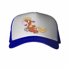 Gorra Unicornio Marron Saltando Feliz