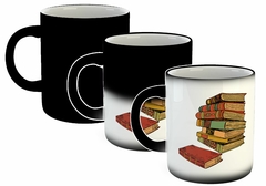 Taza Libros Apilados Estudio Conocimiento - TiendaCubik