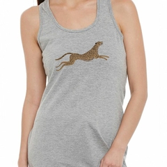 Musculosa Deportiva Cheetah Saltando Dibujo Art - comprar online