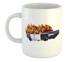 Taza Patrullero Policia Prendido Fuego