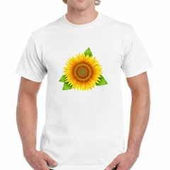 Imagen de Remera Girasol Flor Hojas Amrillo Naturaleza