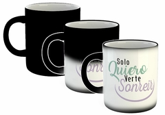 Imagen de Taza Solo Quiero Verte Sonreir Smile Happy