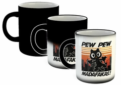 Taza Pew Pew Madafakas Cat Black Arma en internet