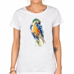 Remera Pajaro Sobre Rama Watercolor - TiendaCubik