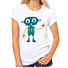 Remera Happy Robot Dibujo Caricatura - comprar online