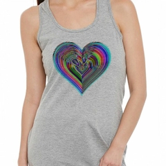 Musculosa Deportiva Corazon Arcoiris Art Amor Love - comprar online