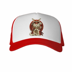 Gorra Gato Cat Zamurai Rojo Casco Espada en internet