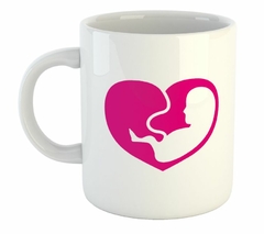 Taza Silueta Corazon Bebe En La Panza