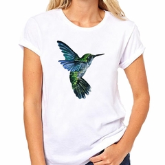 Remera Colibri En Acuarela