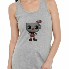 Musculosa Deportiva Cuphead Funko Sonrisa Manos Cintura - comprar online