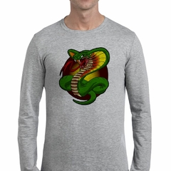 Imagen de Remera Manga Larga Cobra Serpiente Animal Verde Reptil