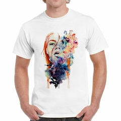 Imagen de Remera Woman Girl Watercolor Art