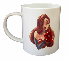 Taza Jessica Sexy Rojo Beso Kiss Caricatura - comprar online