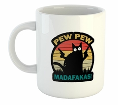 Taza Pew Pew Madafakas Ojos Arma Color