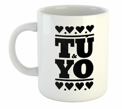 Taza Tu Y Yo Negro Corazon Love