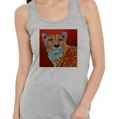 Musculosa Deportiva Cheetah Pintura Dibujo Art