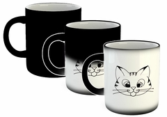 Imagen de Taza Gato Cara Sacando Lengua Vector