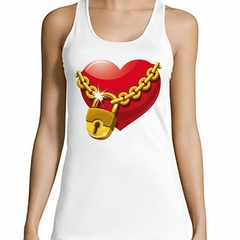 Musculosa Deportiva Lock Heart Red Candado Corazon Diseño - comprar online