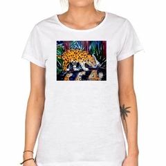 Remera Leopardo Pintura Colores Art