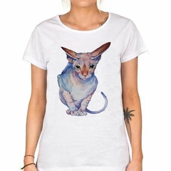 Remera Gato Sphynx Dibujo Pintura Art en internet