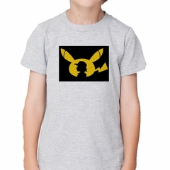 Imagen de Remera Pikachu Pokemon Negro Silueta