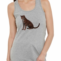 Musculosa Deportiva Gato De Bengala Art