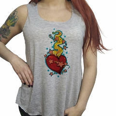 Musculosa Corazon Prendido Fuego