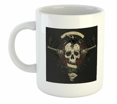 Taza Calavera Armas Alas Skull Guns Wings