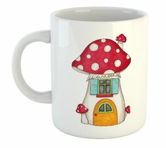 Taza Casa De Hongos Mushroom Hogar