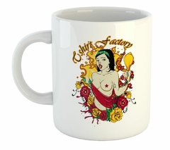 Taza Faction Girl Flowers Colors Art Design