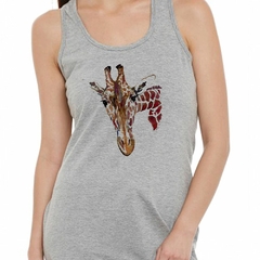 Musculosa Deportiva Jirafa Watercolor Dibujo Art