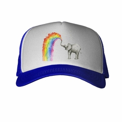 Gorra Elefante Con Arcoiris Colores Art