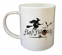 Taza Feliz Halloween Bruja Volando En Escoba - comprar online