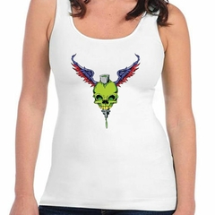 Musculosa Deportiva Calavera Con Alas