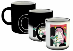 Imagen de Taza Gato Cat Pintura Mujer Flores