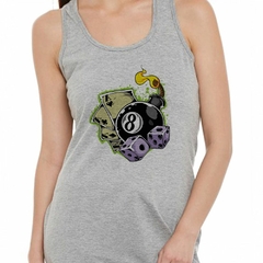 Musculosa Deportiva Juego Cartas Bola Ocho Dados Art